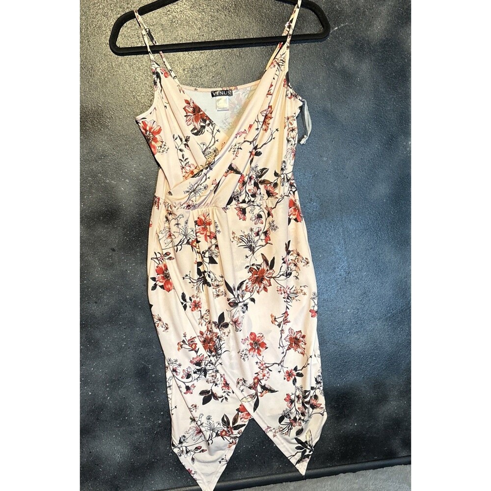 Venus Women's Pink Multi Floral Print Dress, Size S (4-6) Feminine Summer Date